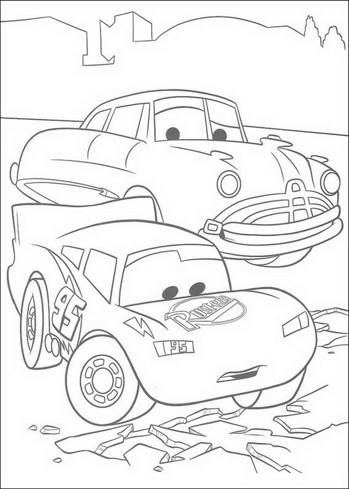 Plansa de colorat cu Cars pixar 78 210